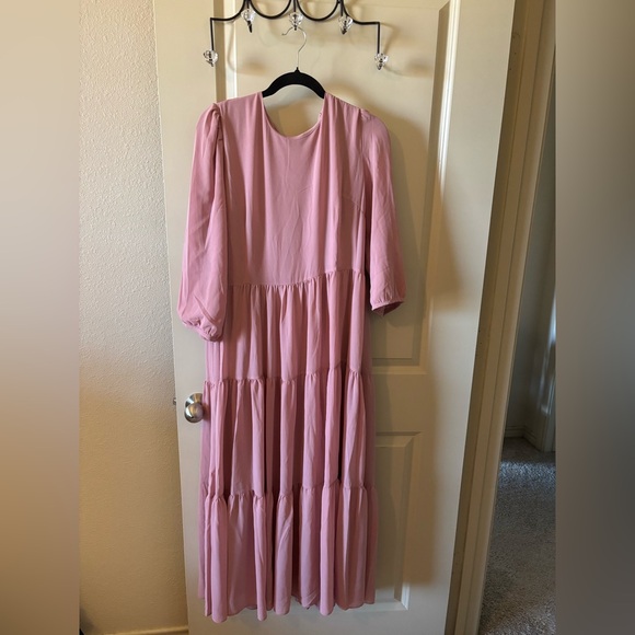 Marbella Pink Maxi Dress - Modest, flirty, Valentine’s Day, spring - Picture 2 of 6